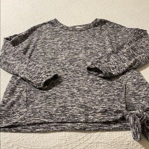 Brushed Hacci twist tie top